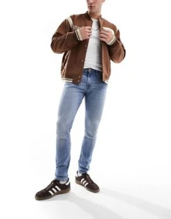 Jack & Jones Essentials Liam Skinny Fit Jean In Light Wash Blue For Men Blue Denim -Men Style Shop 204718561 1 bluedenim 1