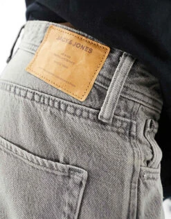 Jack & Jones Intelligence Chris Loose Fit Jeans In Grey For Men Grey Denim -Men Style Shop 204726981 2