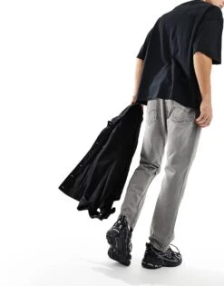 Jack & Jones Intelligence Chris Loose Fit Jeans In Grey For Men Grey Denim -Men Style Shop 204726981 3