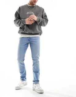 Jack & Jones Glenn Slim Jeans In Light Blue For Men