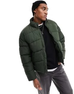 Jack & Jones Padded Jacket In Khaki For Men Rosin -Men Style Shop 204782188 1 rosin 1