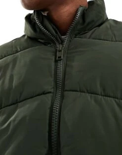 Jack & Jones Padded Jacket In Khaki For Men Rosin -Men Style Shop 204782188 2