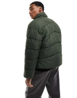 Jack & Jones Padded Jacket In Khaki For Men Rosin -Men Style Shop 204782188 4