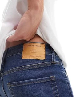 Jack & Jones Glenn Slim Jeans In Mid Blue For Men -Men Style Shop 204782449 4