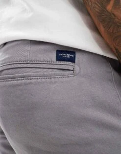 Jack & Jones 2 Pack Chino Shorts In Grey And Black For Men High Rise / Black -Men Style Shop 204810910 5