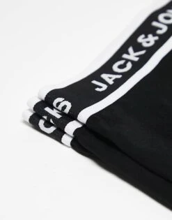 Jack & Jones 3 Pack Long Trunks In Black For Men -Men Style Shop 204914168 3