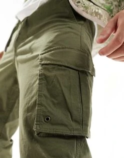Jack & Jones Tapered Cuffed Cargo In Dark Green For Men Olive Night -Men Style Shop 204955773 2