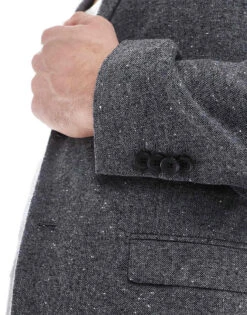 Jack & Jones Premium Slim Fit Suit Jacket In Grey Nepp For Men -Men Style Shop 204955838 5