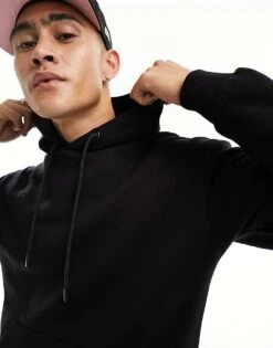 Jack & Jones Oversized Hoodie In Black For Men -Men Style Shop 205197905 4