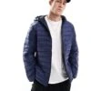 Jack & Jones Puffer Jacket With Hood In Navy For Men -Men Style Shop 205199866 1 navy