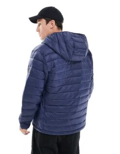 Jack & Jones Puffer Jacket With Hood In Navy For Men -Men Style Shop 205199866 2