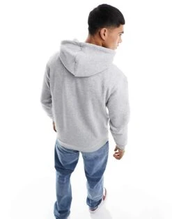 Jack & Jones Oversized Hoodie In Light Grey For Men Light Grey Marl -Men Style Shop 205204487 4