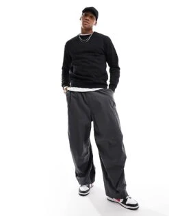 Jack & Jones Oversized Sweat In Black For Men -Men Style Shop 205657183 3