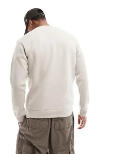 Jack & Jones Oversized Sweat In Beige For Men Moonbeam -Men Style Shop 205657215 4