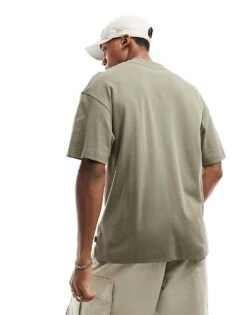 Jack & Jones Oversized 200gsm Heavyweight T-shirt In Khaki For Men Bungee Cord -Men Style Shop 205670549 4