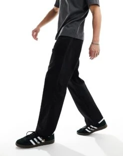 Jack & Jones Wide Fit Worker Chino In Black For Men