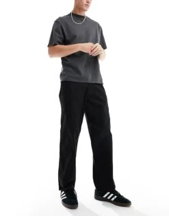 Jack & Jones Wide Fit Worker Chino In Black For Men -Men Style Shop 205682844 3