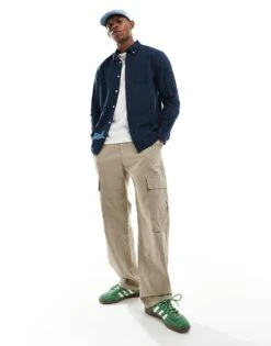 Jack & Jones Oxford Shirt In Navy For Men Navy Blazer -Men Style Shop 205697876 3