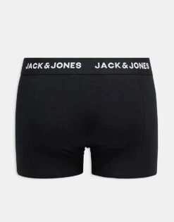 Jack & Jones 5 Pack Trunks In Black And White With Logo Waistband For Men Black And White Wb -Men Style Shop 205697963 4