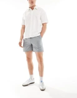 Jack & Jones Chino Shorts Withdrawstring Waist Shorts In Grey For Men Ultimate Grey -Men Style Shop 205761086 5