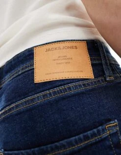 Jack & Jones Relaxed Fit Denim Shorts In Dark Blue For Men Blue Denim 430 -Men Style Shop 205761143 3