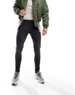 Jack & Jones Mike Tapered Jeans In Washed Black For Men Black Denim -Men Style Shop 205761370 1 blackdenim 1