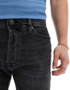 Jack & Jones Relaxed Fit Denim Shorts In Washed Black For Men Black Denim -Men Style Shop 205761602 5