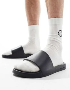 Jack & Jones Slider In Black For Men Anthracite -Men Style Shop 205761650 1 anthracite 1