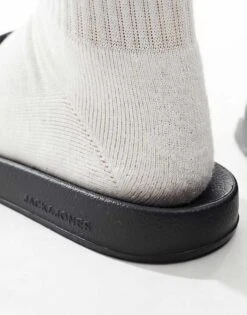 Jack & Jones Slider In Black For Men Anthracite -Men Style Shop 205761650 3