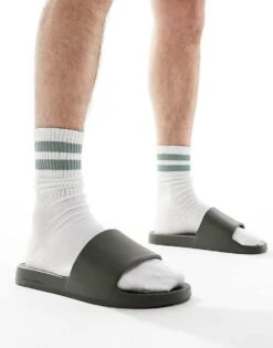 Jack & Jones Slider In Khaki For Men Olive Night