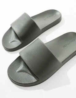 Jack & Jones Slider In Khaki For Men Olive Night -Men Style Shop 205761675 4