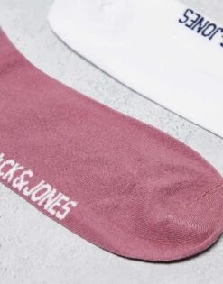 Jack & Jones 5 Pack Sports Socks In Multicolour For Men Mesa Rose -Men Style Shop 205761746 2