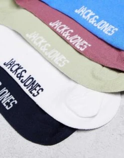 Jack & Jones 5 Pack Sports Socks In Multicolour For Men Mesa Rose -Men Style Shop 205761746 3