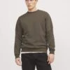 Jack & Jones Oversized Crew Neck Sweatshirt In Mocha For Men Bungee Cord -Men Style Shop 205883806 1 bungeecord