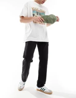 Jack & Jones Chris Straight Jean In Black Wash For Men Black Denim -Men Style Shop 205884007 1 blackdenim 1