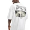 Jack & Jones Oversized T-shirt With Atalier Backprint In White For Men -Men Style Shop 205884034 1 white