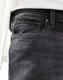 Jack & Jones Jog Denim Shorts In Washed Black For Men Black Denim -Men Style Shop 205930433 2