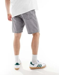 Jack & Jones Straight Fit Denim Shorts In Grey For Men Grey Denim -Men Style Shop 205930450 2