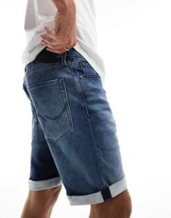 Jack & Jones Jog Denim Shorts In Blue For Men Blue Denim -Men Style Shop 205930480 2