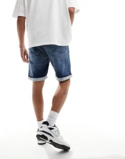 Jack & Jones Jog Denim Shorts In Blue For Men Blue Denim -Men Style Shop 205930480 3