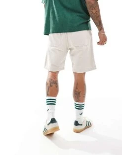 Jack & Jones Denim Short With Drawstring Waist In Beige For Men Ecru -Men Style Shop 205930521 2