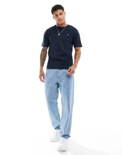 Jack & Jones T-shirt With & Logo In Navy For Men Navy Blazer -Men Style Shop 205930537 3