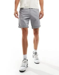Jack & Jones Chino Shorts In Grey For Men Ultimate Grey -Men Style Shop 205930553 1 ultimategrey 1