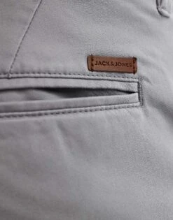 Jack & Jones Chino Shorts In Grey For Men Ultimate Grey -Men Style Shop 205930553 3