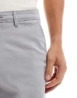 Jack & Jones Chino Shorts In Grey For Men Ultimate Grey -Men Style Shop 205930553 4