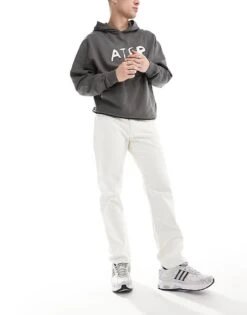 Jack & Jones Chris Straight Fit Jeans In Ecru For Men -Men Style Shop 205930619 1 ecru 1