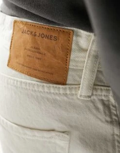 Jack & Jones Chris Straight Fit Jeans In Ecru For Men -Men Style Shop 205930619 2