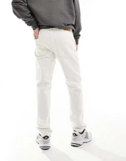 Jack & Jones Chris Straight Fit Jeans In Ecru For Men -Men Style Shop 205930619 3