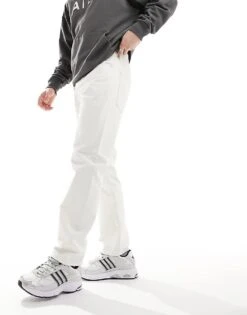 Jack & Jones Chris Straight Fit Jeans In Ecru For Men -Men Style Shop 205930619 4