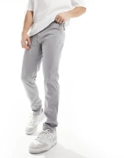 Jack & Jones Chino In Slim Fit Grey For Men Ultimate Grey -Men Style Shop 205930720 4